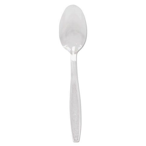 Solo® Guildware Extra Heavyweight Plastic Cutlery, Teaspoons, Clear, 1,000/Carton