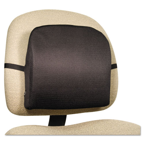 MEMORY FOAM MASSAGE LUMBAR CUSHION, 12.75W X 3.75D X 12H, BLACK