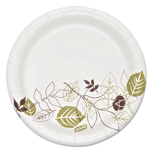 Image of Dixie® Pathways Soak Proof Shield Heavyweight Paper Plates, Wisesize, 5.88" Dia, 125/Pack