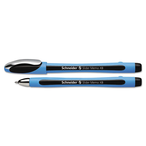 Stride Schneider Slider Memo XB Ballpoint Stick Pen, 1.4mm, Black, 10/Box