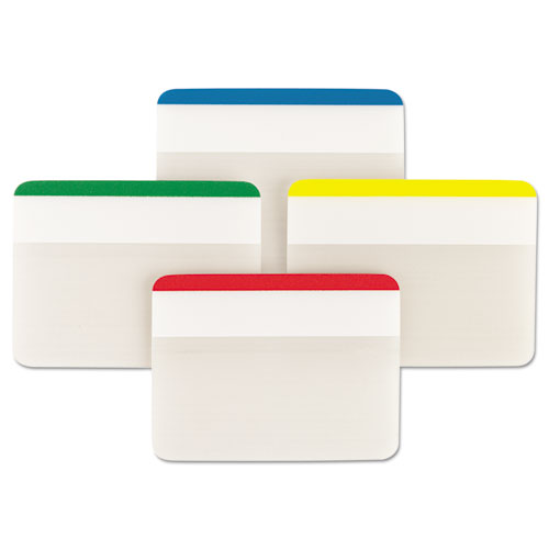 2" and 3" Tabs, Lined, 1/5-Cut Tabs, Assorted Primary Colors, 2" Wide, 24/Pack