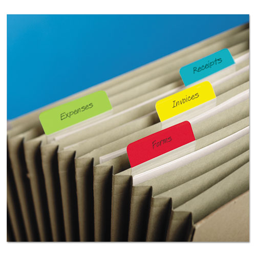 2" Angled Tabs, 1/5-Cut Tabs, Assorted Colors, 2" Wide, 24/Pack