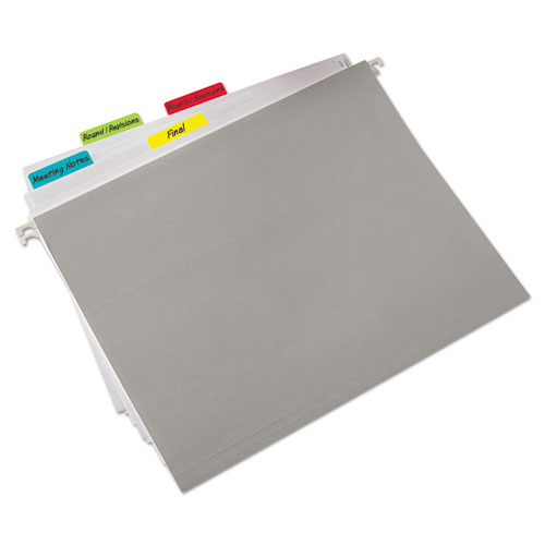 2" and 3" Tabs, 1/5-Cut Tabs, Assorted Colors, 2" Wide, 24/Pack