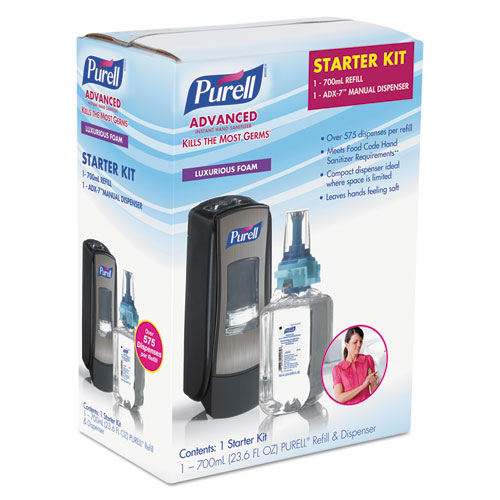 PURELL® ADX-7 Advanced Instant Hand Sanitizer Kit, 700mL, Manual ...