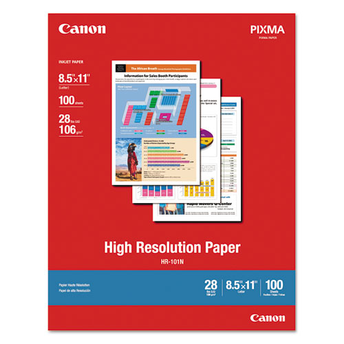 Canon® High Resolution Paper, 8.5 x 11, Matte White, 100/Pack