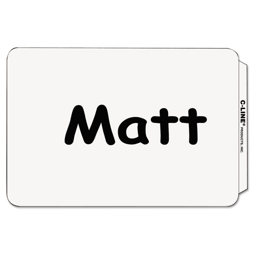 Image of Self-Adhesive Name Badges, 3.5 x 2.25, White, 100/Box
