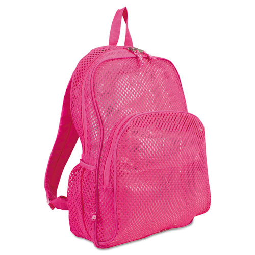 Image of Eastsport® Mesh Backpack, Fits Devices Up To 17", Polyester, 12 X 5 X 18, Clear/English Rose