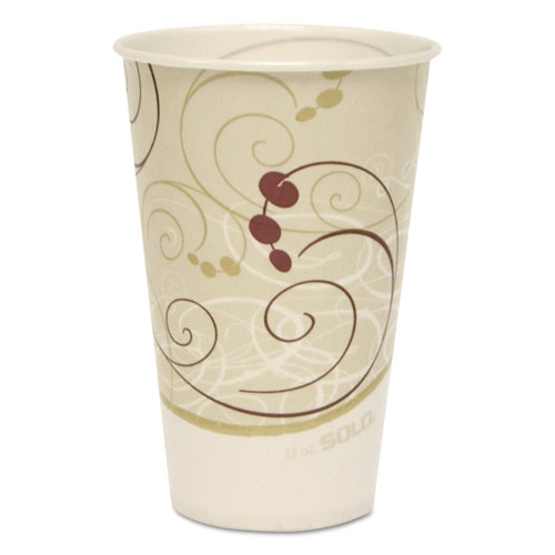 Solo Paper Water Cups, Cold, 5 oz, Meridian Design, Multicolored, 100/Sleeve, 25 Sleeves/Carton