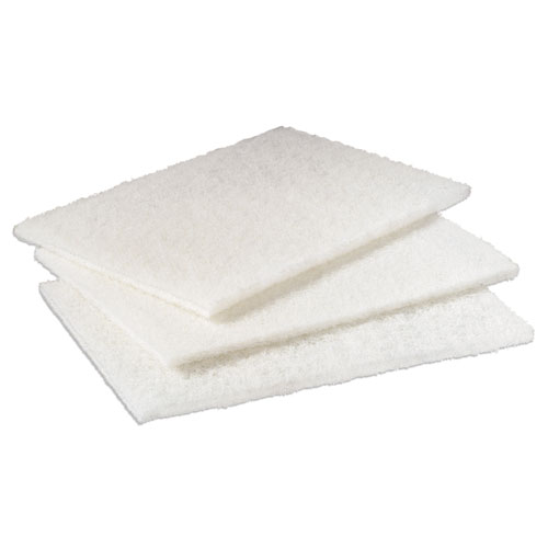 Light Duty Cleansing Pad, 6 x 9, White, 20/Pack, 3 Packs/Carton
