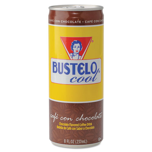 BUSTELO cool® Ready to Drink Espresso Beverage, Chocolate, 8oz Can, 12/Pack