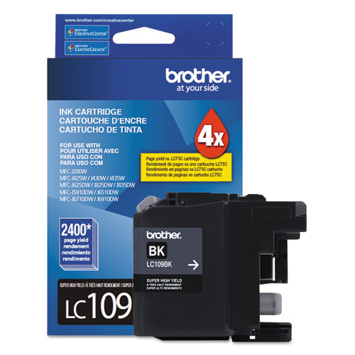 Image of Brother Lc109Bk Innobella Super High-Yield Ink, 2,400 Page-Yield, Black