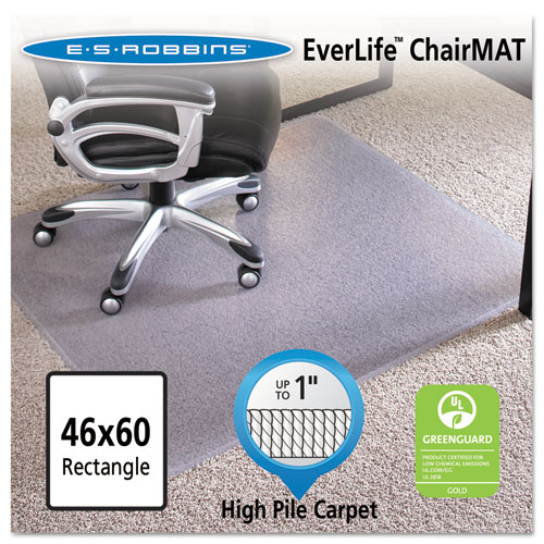 ES Robbins® 46x60 Rectangle Chair Mat, Performance Series AnchorBar for Carpet up to 1"