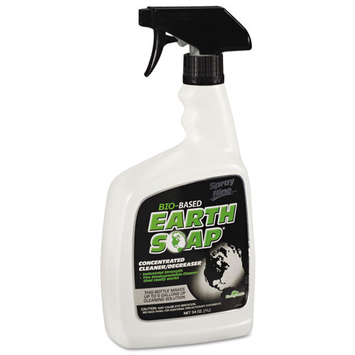 Earth Soap Concentrated Cleaner/degreaser, 32oz Spray Bottle, 6/carton