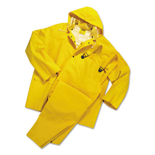 Anchor Brand® Rainsuit, PVC/Polyester, Yellow, 4X-Large