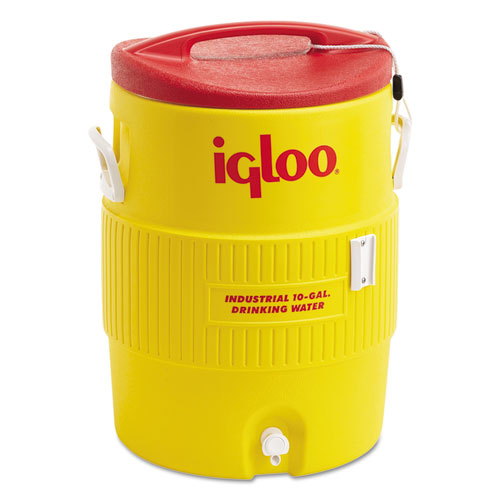 Igloo® 400 Series Water Cooler, 10 gal, 16 dia  x 23.5 h, /Red