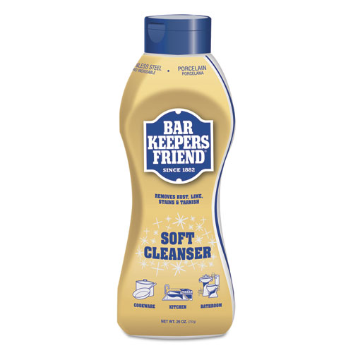 Bar Keepers Friend® Soft Cleanser, 26 oz Squeeze Bottle, Citrus, 6/Carton
