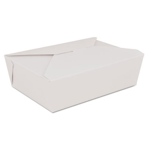 CHAMPPAK RETRO CARRYOUT BOXES #3, WHITE, PAPERBOARD, 7.75 X 5.5 X 2.5, 200/CARTON