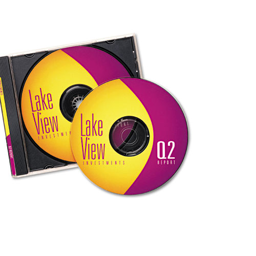 Image of Inkjet CD Labels, Matte White, 40/Pack
