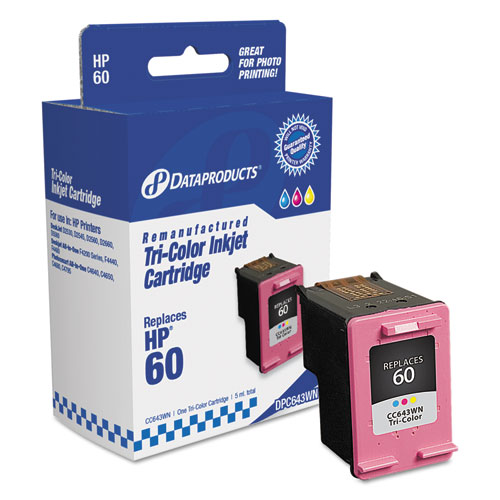REMANUFACTURED CC643WN (60) INK, 165 PAGE-YIELD, TRI-COLOR