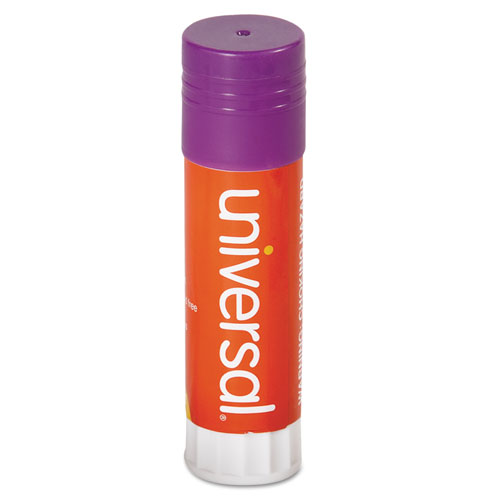 Image of Glue Stick, 1.3 oz, Applies Purple, Dries Clear, 12/Pack
