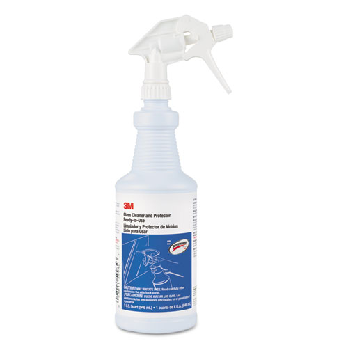 Ready-To-Use Glass Cleaner With Scotchgard, Apple Scent, 32oz Spray Bottle