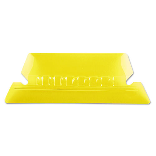 Image of Transparent Colored Tabs For Hanging File Folders, 1/5-Cut, Yellow, 2" Wide, 25/Pack