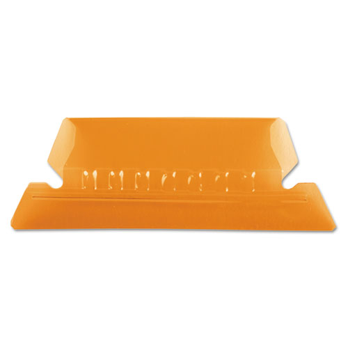 Image of Transparent Colored Tabs For Hanging File Folders, 1/5-Cut, Orange, 2" Wide, 25/Pack