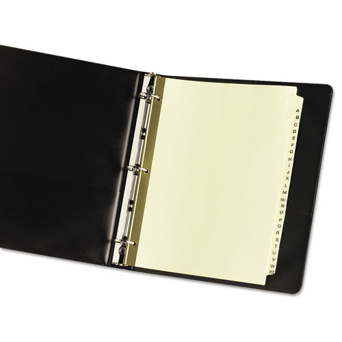 Image of Avery® Preprinted Laminated Tab Dividers With Gold Reinforced Binding Edge, 25-Tab, A To Z, 11 X 8.5, Buff, 1 Set