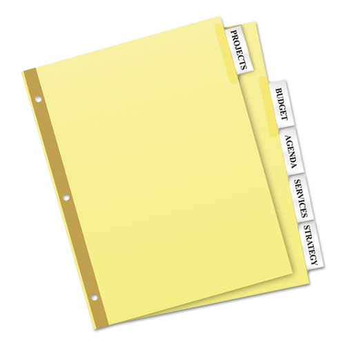 Image of Insertable Big Tab Dividers, 5-Tab, Letter