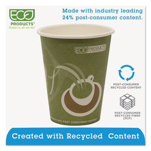 Evolution World 24% Recycled Content Hot Cups - 12oz., 50/pk, 20 Pk/ct