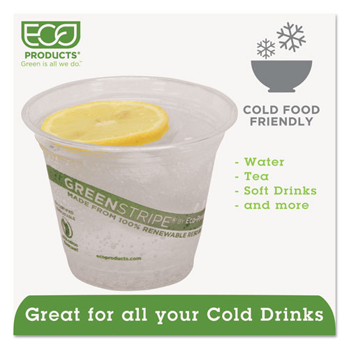 GreenStripe Renewable & Compostable Cold Cups - 9oz., 50/PK, 20 PK/CT