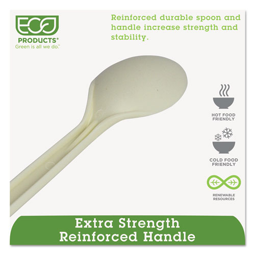 Image of Wna Ecosense Renewable Plant Starch Cutlery, Spoon, 7", 50/Pack, 20 Pack/Carton