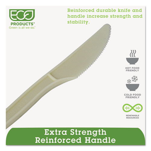 Image of Wna Ecosense Renewable Plant Starch Cutlery, Knife, 7", 50/Pack, 20 Pack/Carton