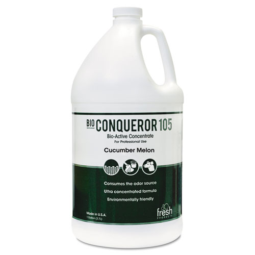 Image of Bio Conqueror 105 Enzymatic Odor Counteractant Concentrate, Cucumber Melon, 1 gal Bottle, 4/Carton