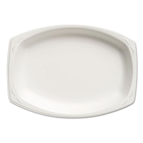 Celebrity Foam Platters, 7 X 9, White, 125/pack, 4 Packs/carton