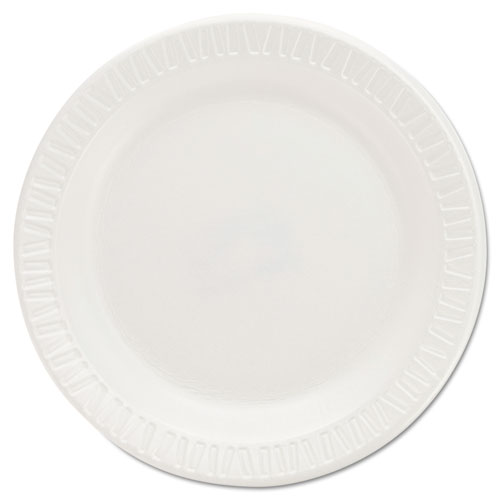 Dart® Quiet Classic Laminated Foam Dinnerware Plates, 6", White, 125/Pack, 8 Packs/Carton