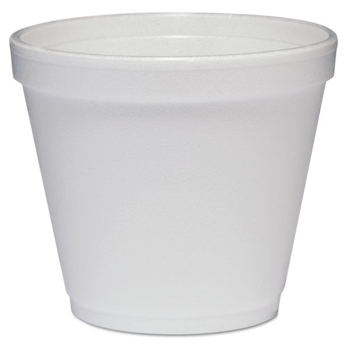 Food Containers, Foam, 8oz, White, 1000/Carton | by Plexsupply