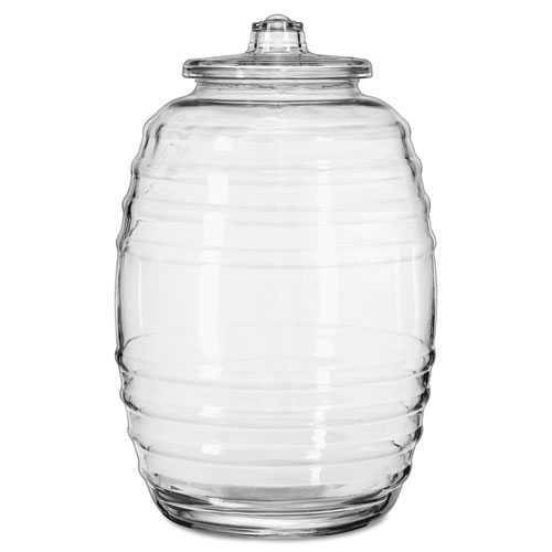 Libbey Glass Barrel with Lid, 20 Liters, Clear