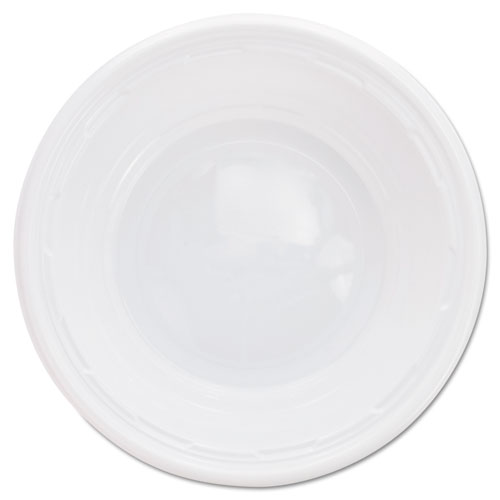 Image of Plastic Bowls, 5 to 6 oz, White, 125/Pack, 8 Packs/Carton