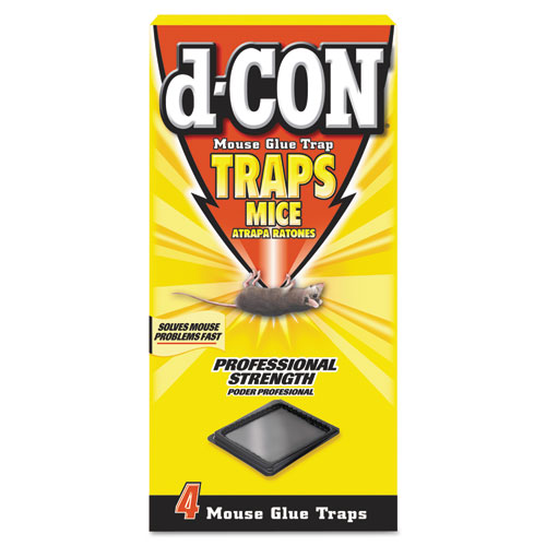Mouse Glue Trap, Plastic, 4 Traps/Box, 12 Boxes/Carton