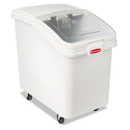 Rubbermaid® Commercial Prosave Mobile Ingredient Bin, 30.86 Gal, 18 X 29.75 X 28, White, Plastic