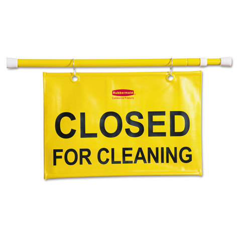 Rubbermaid® Commercial Site Safety Hanging Sign, 50 x 1 x 13, Multi-Lingual, Yellow