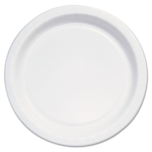 Bare Eco-Forward Clay-Coated Paper Plate,6"dia, White/brown/green, 1000/carton