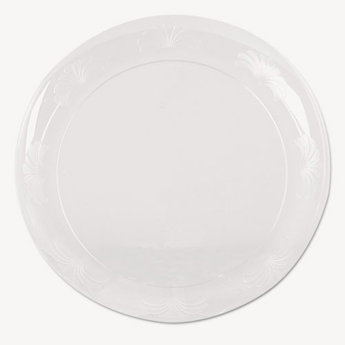 Designerware Plastic Plates, 10 1/4 Inches, Clear, Round, 8/pack
