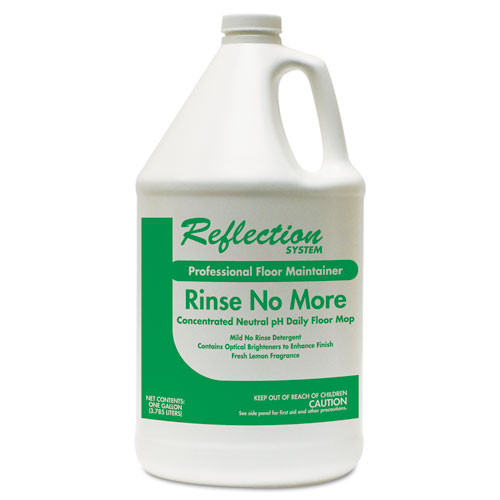 Theochem Laboratories Rinse-No-More Floor Cleaner, Lemon Scent, 1 Gal, Bottle, 4/Carton