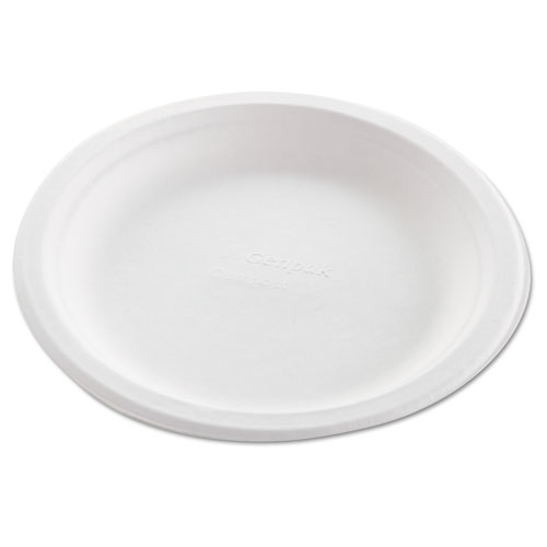 Harvest Fiber Dinnerware, Plate, 8 3/4" Diameter, Natural White, 50/pack, 10/ct