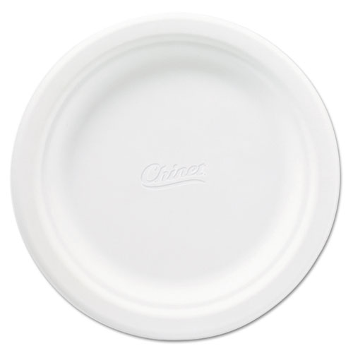 Image of Classic Paper Plates, 6.75" dia, White, 125/Pack, 8 Packs/Carton