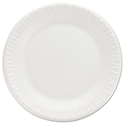 Non-Laminated Foam Dinnerware, Plates, 7" dia, White, 125/Pack, 8 Packs/Carton