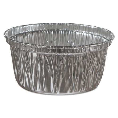 Aluminum Baking Cups, 4 oz, 3.38" Diameter x 1.56"h, 1,000/Carton