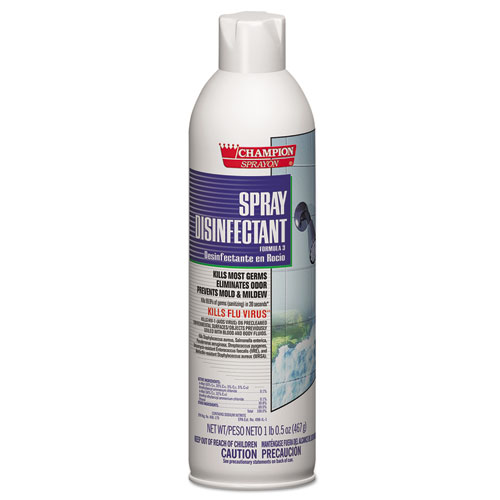 Image of Chase Products Champion Sprayon Spray Disinfectant, 16.5 Oz Aerosol Spray, 12/Carton